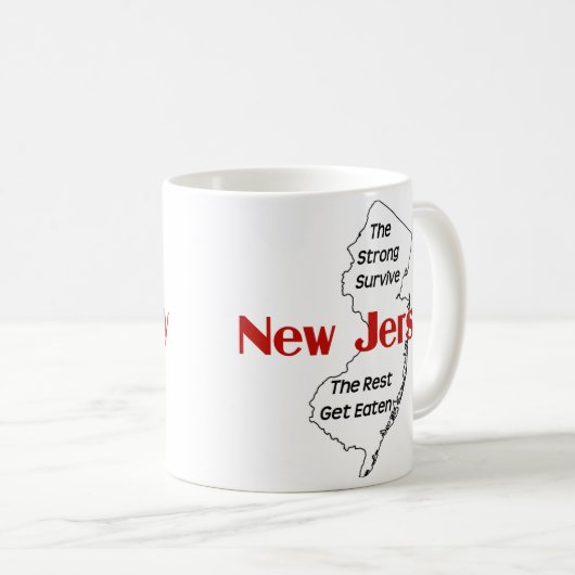 ニュージャージー – ザ強生き延び力。残りは食べ コーヒーマグカップ (正面右)