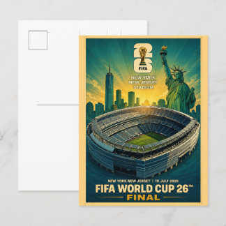 ニュージャージー+スタジアム+ニューヨーク+フットボール+2026+ギフト ポストカード