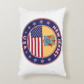 ニュージャージー、ニュージャージーのステッカー、電話ケース、バッグ アクセントクッション (正面(垂直))