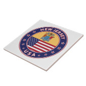 ニュージャージー、ニュージャージーのステッカー、電話ケース、バッグ タイル (側面)