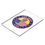 ニュージャージー、ニュージャージーのステッカー、電話ケース、バッグ ノートブック (左側)