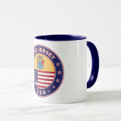 ニュージャージー、ニュージャージーのステッカー、電話ケース、バッグ マグカップ (正面右)