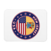 ニュージャージー、ニュージャージーのステッカー、電話ケース、バッグ マグネット (横)