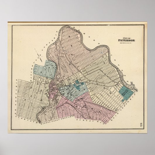 ニュージャージー，パターソン ポスター (正面)