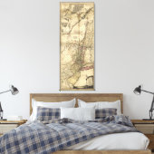 ニュージャージー・ペンシルバニア・ニューヨークの地図(1777) キャンバスプリント (インサイチュ (寝室))