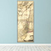 ニュージャージー・ペンシルバニア・ニューヨークの地図(1777) キャンバスプリント (インサイチュ (ウッドフロア))