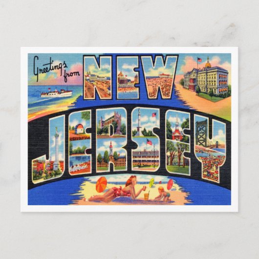 ニュージャージー・ヴィンテージ・トラベルからの挨拶 ポストカード (正面)