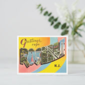 ニュージャージー・ヴィンテージ・トラベル、ローゼルからの挨拶 ポストカード (スタンド正面)