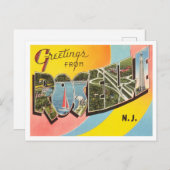 ニュージャージー・ヴィンテージ・トラベル、ローゼルからの挨拶 ポストカード (正面/裏面)