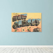 ニュージャージー(州首都/花/鳥) キャンバスプリント (インサイチュ (ウッドフロア))