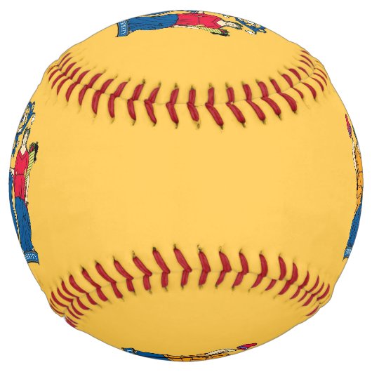 ニュージャージー、米国の旗との愛国心が強いソフトボール ソフトボール (裏面)