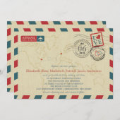 ニュージャージー/英国航空便 | ウェディング 招待状 (正面/裏面)