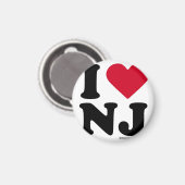 ニュージャージー – 「I LOVE NJ」「I LOVE NEW JERSEY」 マグネット (正面/裏面)