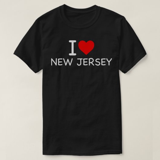 ニュージャージーIラブアイコン Tシャツ (デザイン正面)
