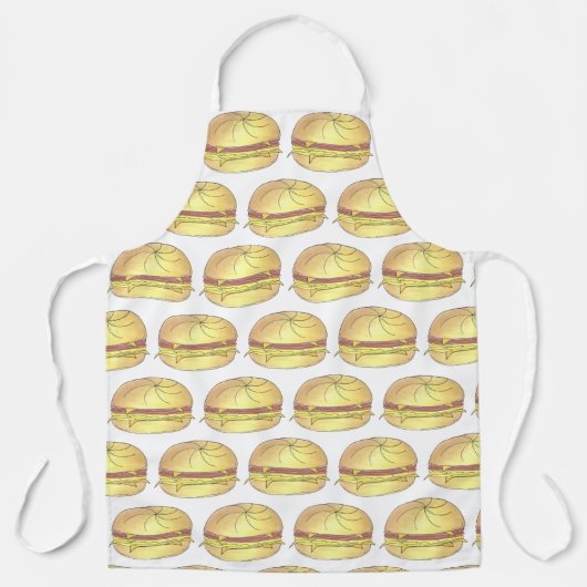 ニュージャージーNJポークハ転がム卵朝食サンドイッチ エプロン (正面)