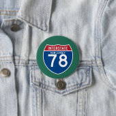 ニュージャージーNJ I-78の州間幹線道路の盾- 缶バッジ (インサイチュ)