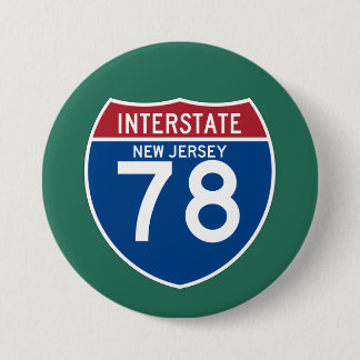 ニュージャージーNJ I-78の州間幹線道路の盾- 缶バッジ
