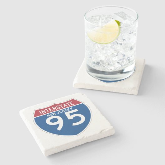 ニュージャージーNJ I-95の州間幹線道路の盾- ストーンコースター (横)