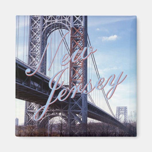 ニュージャージーUSA州土産冷蔵庫用マグネット マグネット (正面)