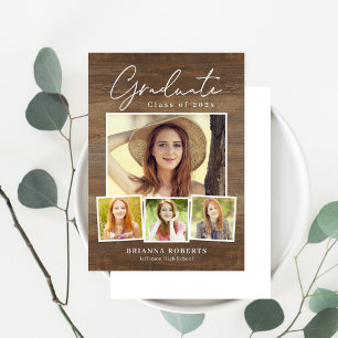 ニュージャーニー素朴卒業招待状 招待状