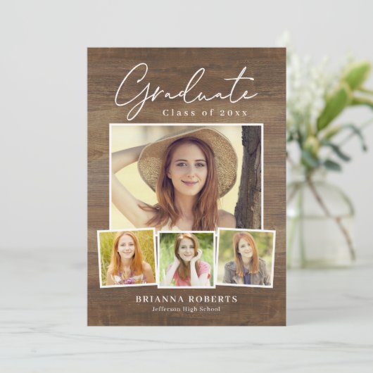 ニュージャーニー素朴卒業招待状 招待状 (スタンド正面)