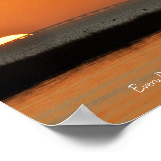 ニュージンズオレンジサンライズやる気を起こさせる引用文 ポスター (角)