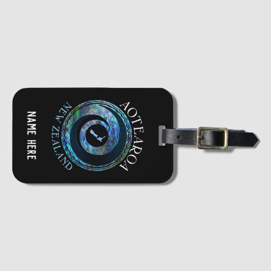 ニュージーラパーソナライズされたンドコルパウアラゲッジタグ ラゲッジタグ (正面横)