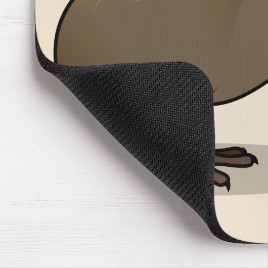 ニュージーランドからのブラウンのかわいいキーウィ マウスパッド (コーナー)