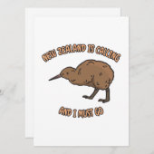 ニュージーランドが電話している シーズンカード (正面/裏面)