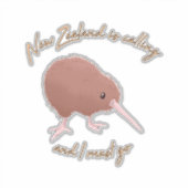 ニュージーランドが電話している シール (正面)