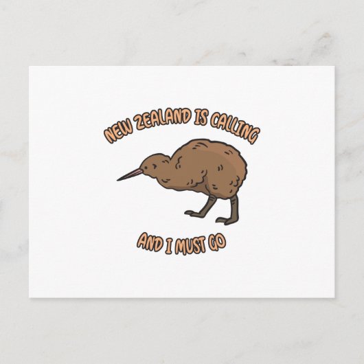 ニュージーランドが電話している ポストカード (正面)