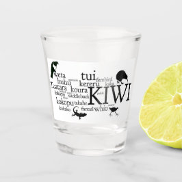 ニュージーランドのアイコニック動物がガラスを撃つ ショットグラス