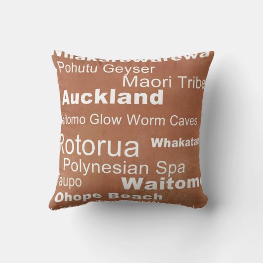 ニュージーランドのアクセントの枕 クッション (裏面)