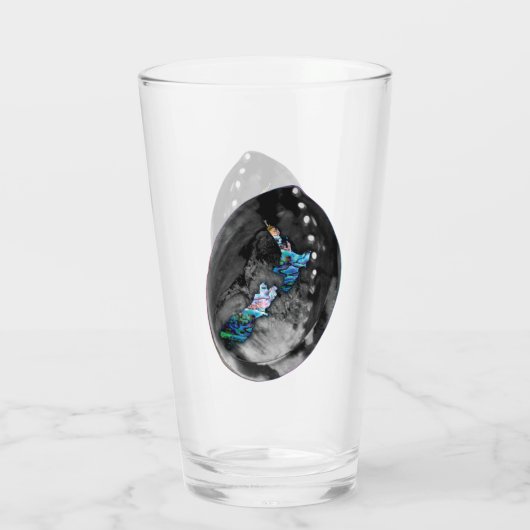 ニュージーランドのキウイの地図ポーア タンブラーグラス (裏面)