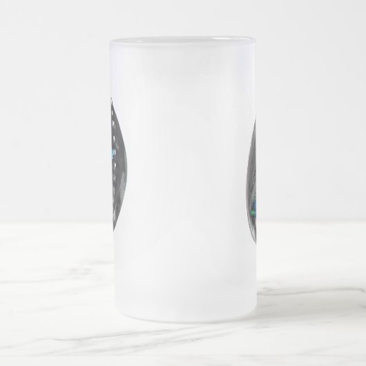 ニュージーランドのキウイの地図ポーア フロストグラスビールジョッキ (中央)