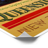 ニュージーランドのクイーンズタウンが復活したヴィンテージのポスター ポスター (角)