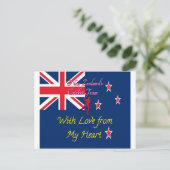 ニュージーランドのクリケットチームが私のハートアートから愛 ポストカード (スタンド正面)