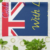 ニュージーランドのクリケットチーム:私のハートアートからの愛 キッチンタオル (折り畳み)