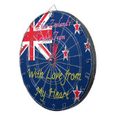 ニュージーランドのクリケットチーム:私のハートアートからの愛 ダーツボード (正面右)