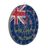 ニュージーランドのクリケットチーム:私のハートアートからの愛 ダーツボード (正面左)