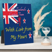 ニュージーランドのクリケットチーム:私のハートアートからの愛 フォトプラーク (側面)