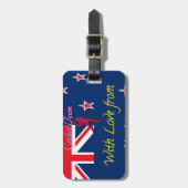 ニュージーランドのクリケットチーム：私のハートアートからの愛 ラゲッジタグ (正面縦)