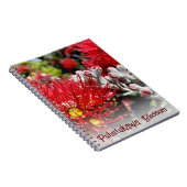 ニュージーランドのクリスマスツリー赤い花 ノートブック (右側)