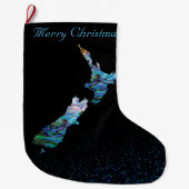 ニュージーランドのクリスマスマップポーア ラージクリスマスストッキング (正面)