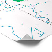 ニュージーランドのクリスマス教会の街の地図 ポスター (角)