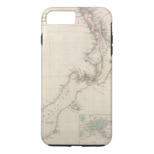 ニュージーランドのコロニーの地図 iPhone 8 PLUS/7 PLUSケース