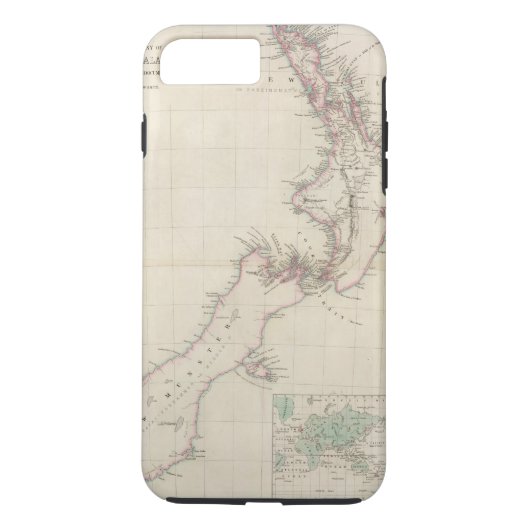 ニュージーランドのコロニーの地図 Case-Mate iPhoneケース (裏面)