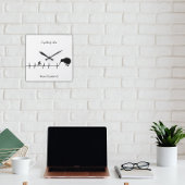 ニュージーランドのサイクリング ハートビート キウイ バイク ギフト スクエア壁時計