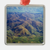 ニュージーランドのサウスランドの地域のローリング・ヒルズ メタルオーナメント (正面)