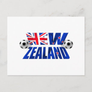 ニュージーランドのサッカーロゴNZ 2010サッカーフラグ ポストカード
